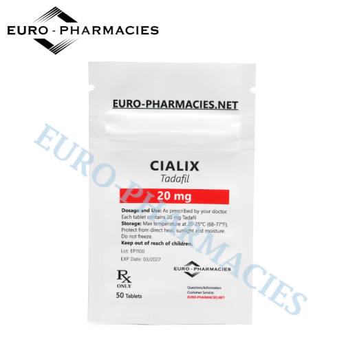 Cialix (Tadafil) - 20mg/tab, 50 pills/bag - Euro-Pharmacies - USA Cialix (Tadafil) - 20mg/tab, 50 pills/bag - Euro-Pharmacies - USA